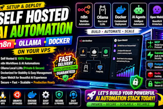 setup self hosted n8n ollama docker ai agents open webui on vps