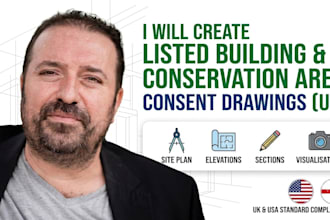 listed building conservation area consent drawings UK