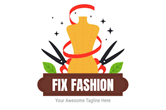 design unique mannequin boutique clothing brand tailor logo