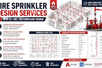 fire sprinkler design nfpa 13 hydraulic layout pipe sizing standpipe system