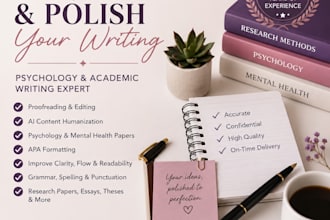 edit, proofread, humanize ai content, and polish psychology research papers