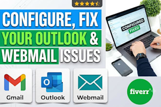configure, fix any outlook or webmail issues