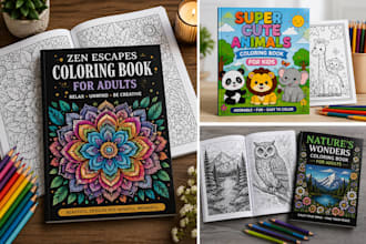 design amazon KDP coloring books for adults and kids