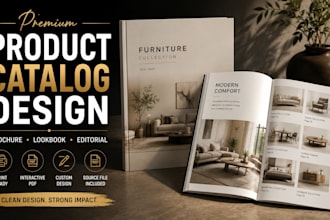 design a professional product catalog, brochure or lookbook