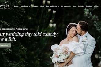 design event website, wedding website, event booking, photo booth website