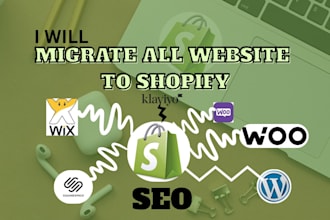 migrate wordpress website to shopify, wix squarespace migration to shopify
