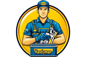 do handyman home service roofing plumbing logo