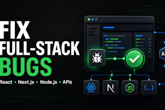 fix react nextjs nodejs and API bugs fast
