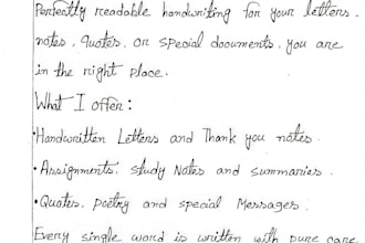 write anything with my beautiful handwriting