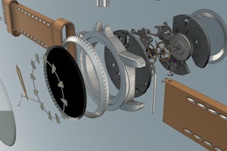 create manufacturing ready 3d cad design for wristwatch and technical drawings