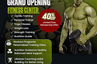 design professional gym social media posts