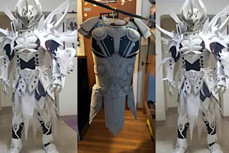 do 3d printed cosplay costume armor, eva foam armor 3d helmet, mask, props model