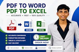 convert PDF to word, excel, and editable files