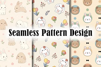 create a cute unique seamless pattern