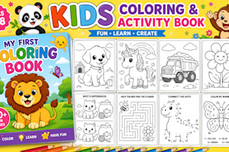 design kids coloring pages kids coloring book activity book kdp coloring book