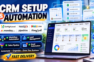 build custom hubspot crm automation gohighlevel zoho crm workflows  monday com