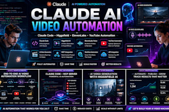 claude ai video higgsfield elevenlab voice claude youtube automation claude code