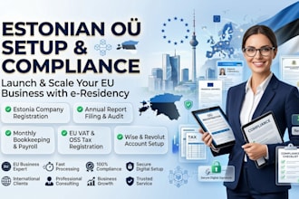 handle your estonia company registration, vat oss, annual report