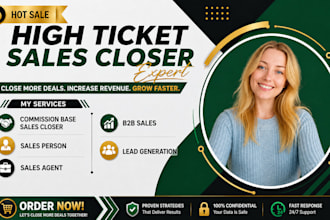 commission base sales closer sales person sales agent b2b sales lead generation