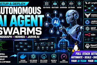 setup autonomous ai agent swarms langgraph hermes jarvis ai mcp n8n openclaw vps