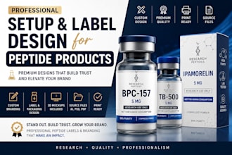 setup and label design for peptide product