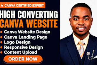 canva website design landing page website design