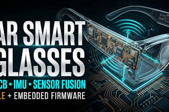 engineer ar smart glasses pcb, imu sensor fusion, ble and embedded firmware