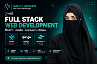 develop a full stack web app with react js django and mysql
