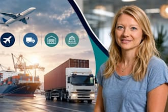 logistics pitch deck, supply chain presentation, powerpoint, investor deck