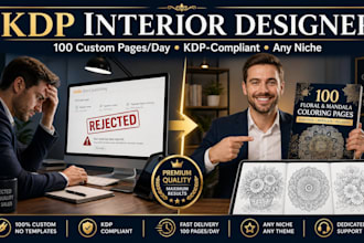 create KDP coloring book interior, low content book design