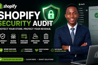 do a complete shopify security audit, malware check and fraud risk assessment