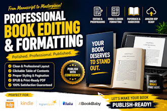 do book editing formatting, kindleand amazon KDP formatting
