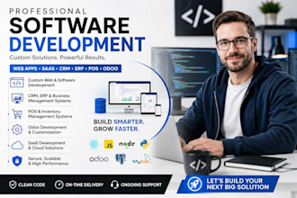 build software development, odoo, crm, pos, erp, web app, bubble, saas developer