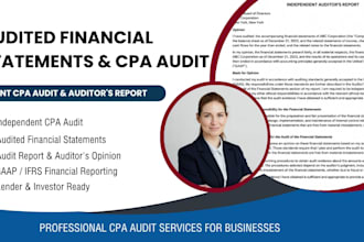 prepare audited financial statements and issue a CPA audit report