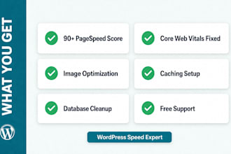 fix core web vitals and boos wordpress speed to 90plus page speed score