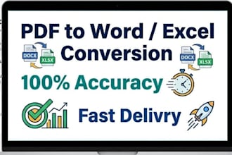 convert bank statement to excel or PDF to word