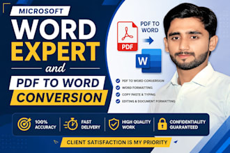 be your microsoft word expert and convert PDF to word