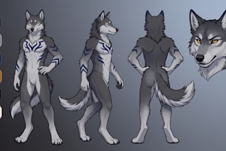 draw fursona ref sheet furry nsfw art oc character