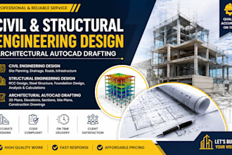 civil and structural engineering design, architectural autocad drafting