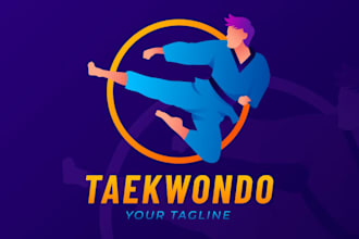 design professional taekwondo marsal art sports logo