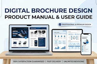 design a professional digital brochure, product manual, and user guide