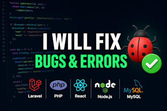 fix bugs in your laravel PHP or react website
