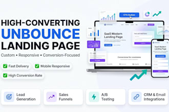 create an high converting and functional unbounce landing page