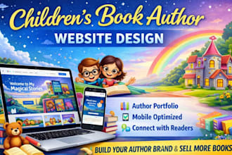 build modern book author website or ebook author website