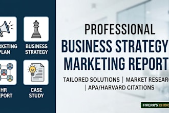 do business strategy, marketing plan, hrm report, and case study analysis