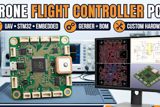 design drone flight controller pcb and embedded hardware