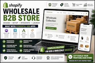 design shopify wholesale dropshipping store via massy b2b avada bss b2b faire