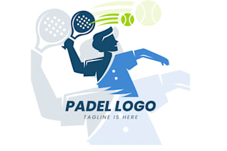 design creative tennis court club, team, academy logo