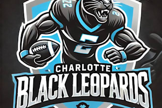 design high quality custom panther sport logo illustrator for t shirt design