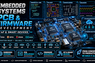 develop embedded systems, pcb and firmware for iot and smart devices